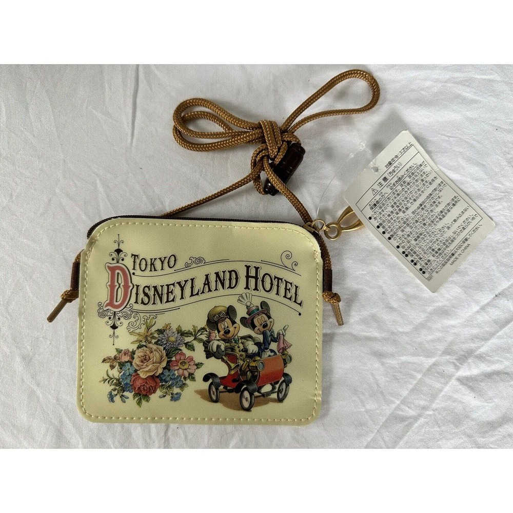 New TDR Japan Tokyo Disneyland Hotel Pouch pass holder lanyard RARE